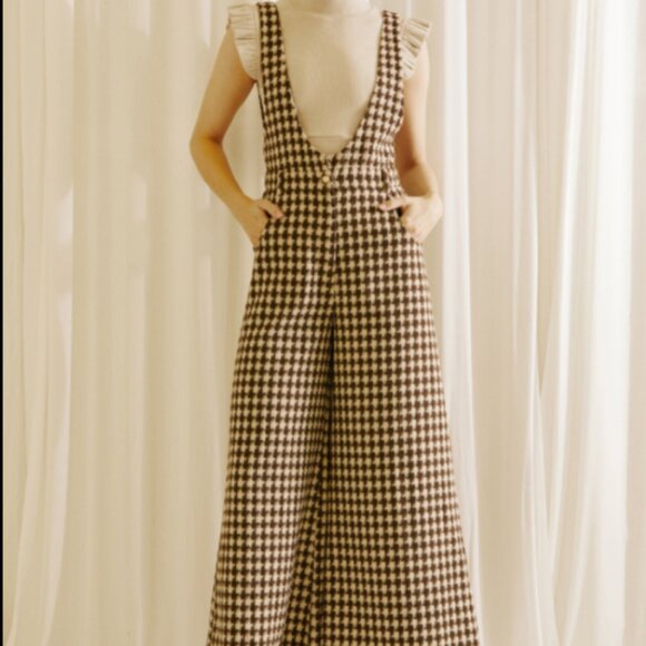 Houndstooth Jumpstuit - Picture 1 of 3